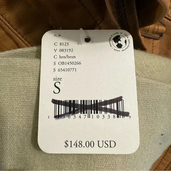 NWT Free People Ziggy Overalls Jumpsuit Vegan Leather Camel Brown - Picture 3 of 8